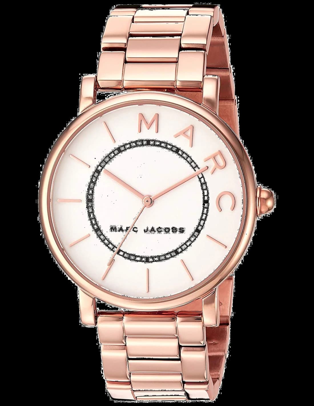 Montre Femme Marc Jacobs Roxy MJ3523 en acier or rose et cadran blanc