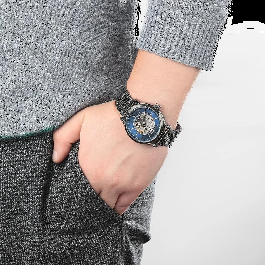 Montre Maserati Epoca Automatique Squelette 42mm Acier Noir R8823118002 pour Homme vue 6