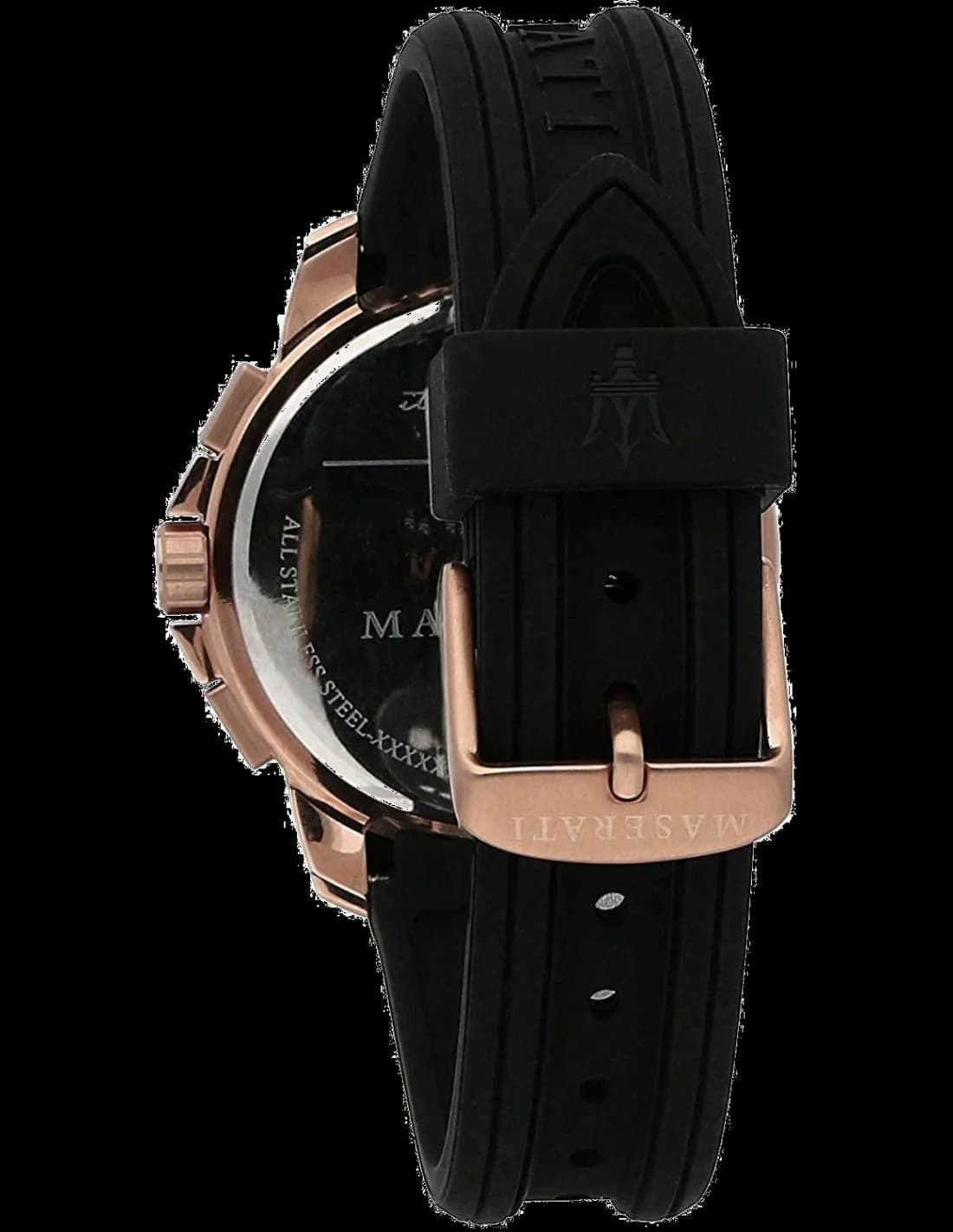 Montre Homme Maserati Chronographe 44mm Acier Or Rose R8851123008 bracelet en acier Noir vue 2