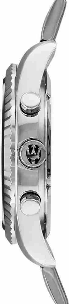 Lunette boîtier Maserati R8853100011 en acier 316L poli-brossé, lunette fixe lisse, profil fin à 12mm d'épaisseur, étanche 10 ATM