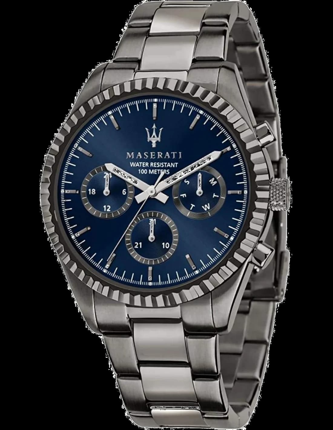 Maserati Competizione R8853100019 - Montre Homme Sport en Acier Gris et Cadran Bleu