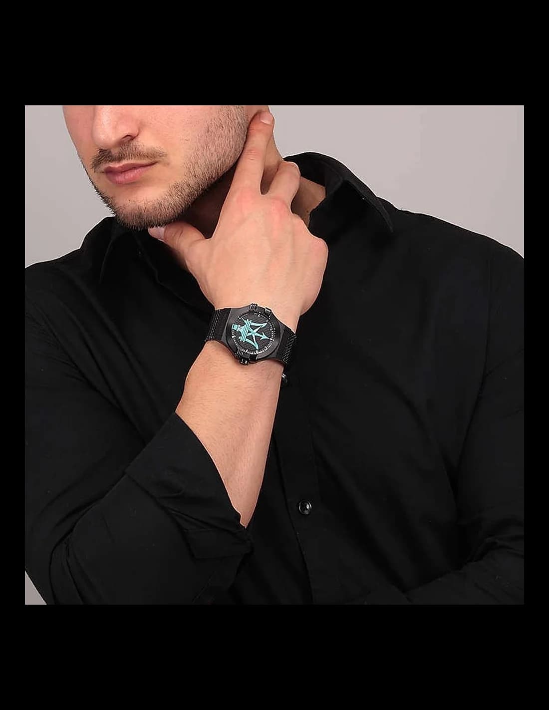 Montre Maserati Potenza Aqua Edition Homme R8853144002, Boîtier et Bracelet Acier Noir vue 5