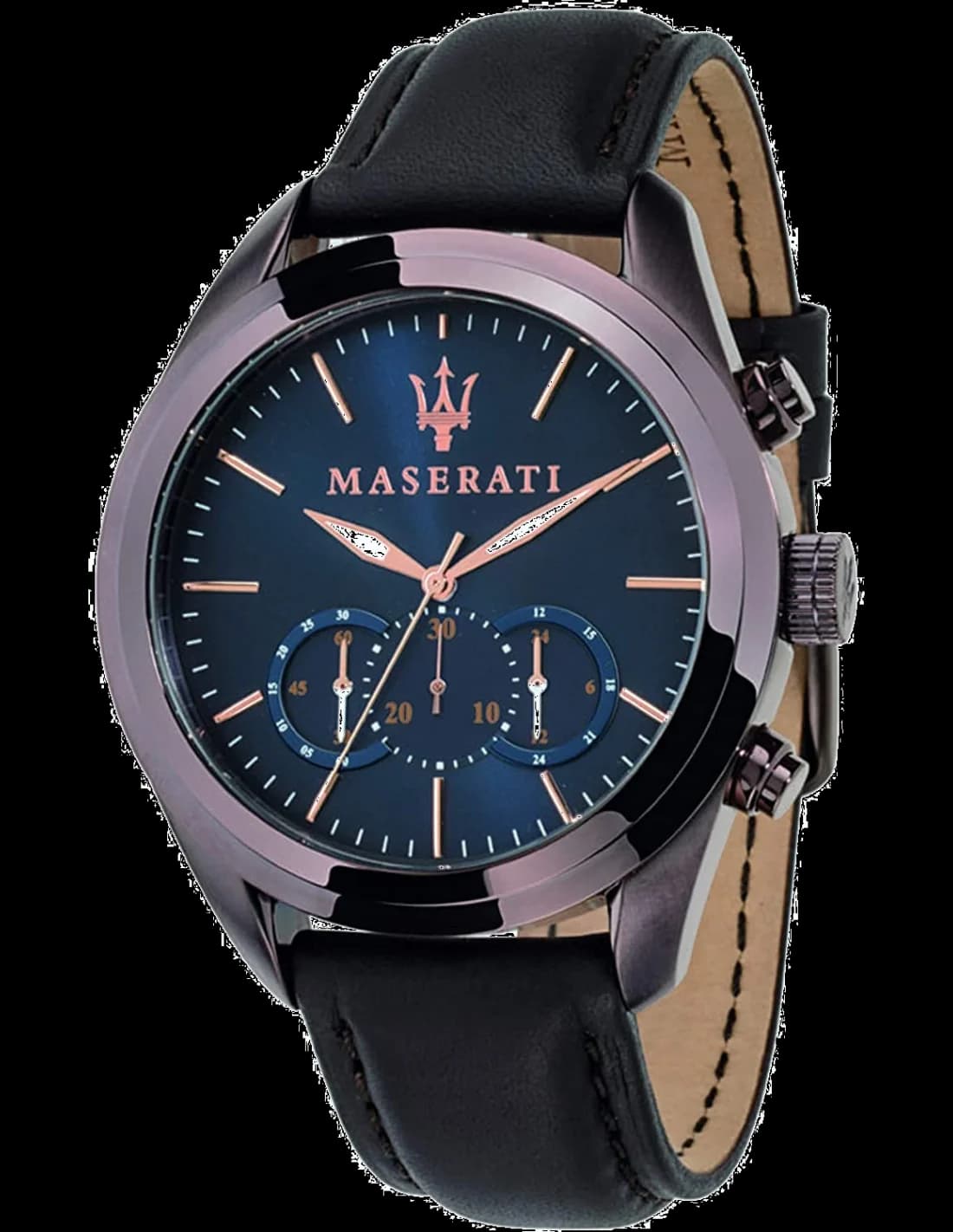 Garde-temps Maserati R8871612008 avec cadran gris soleillé, index bâtons et aiguilles rhodiées, style sport-élégant