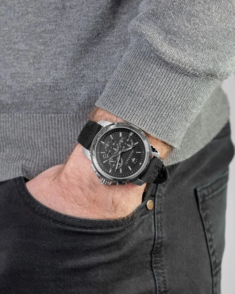Maserati Successo R8871621014 - Montre Homme Sport Cadran Noir Bracelet Caoutchouc vue 5