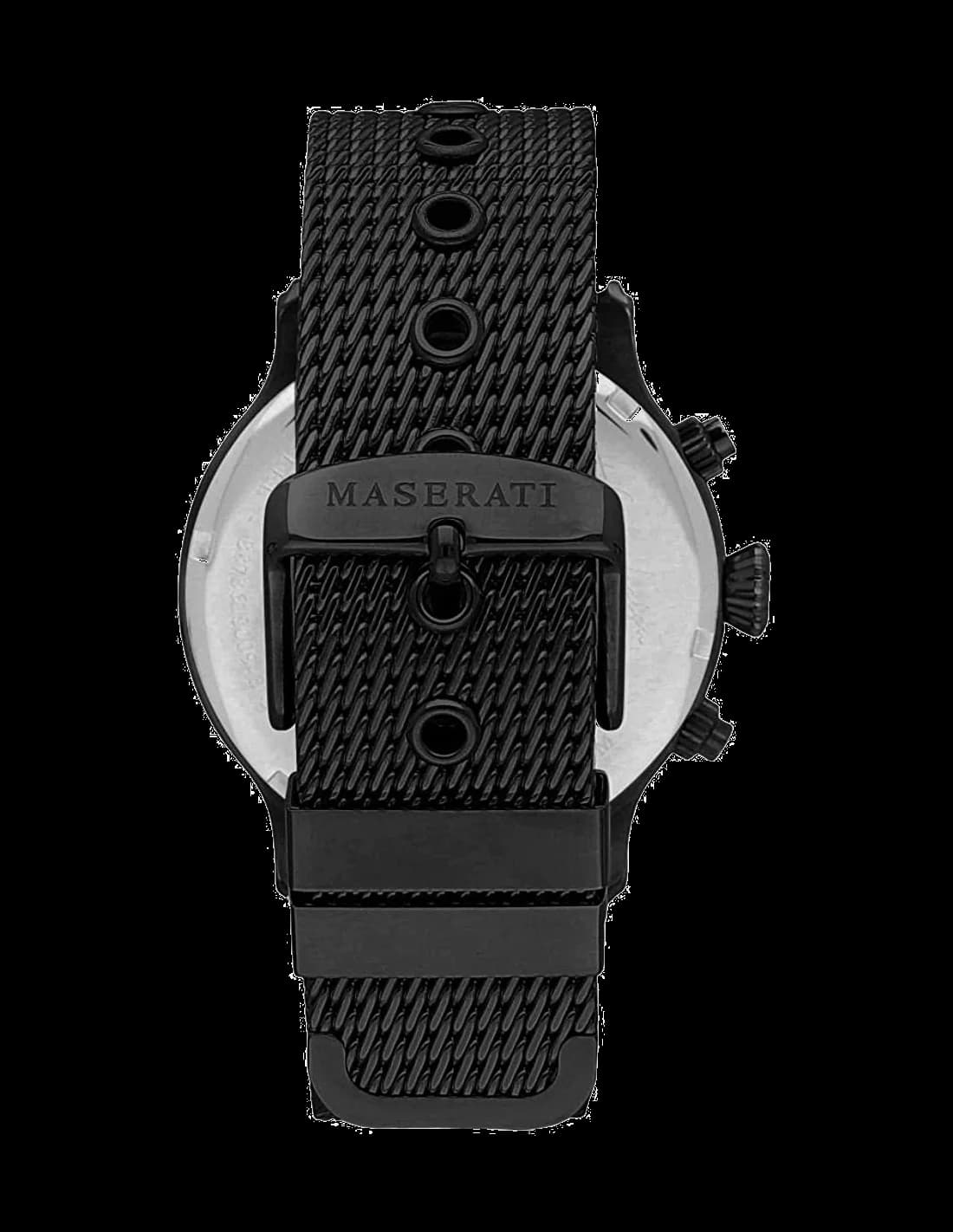 Attache bracelet Maserati R8873618008 équipé d'un bracelet maille milanaise acier inoxydable avec fermoir déployant