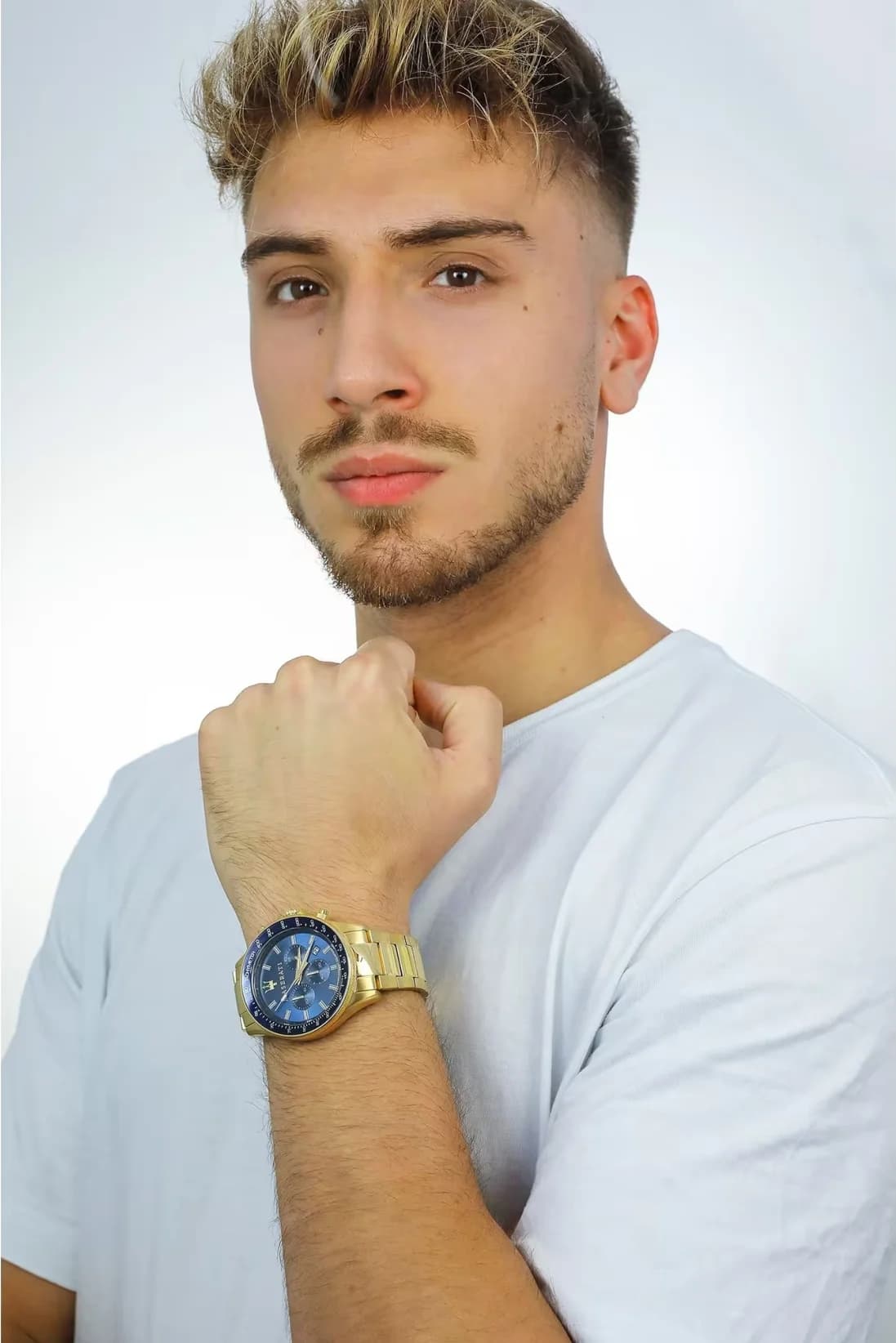 Montre Homme Maserati Sfida R8873640008 - Boîtier Acier Doré 44mm, Cadran Bleu Nuit, Chronographe Quartz vue 5