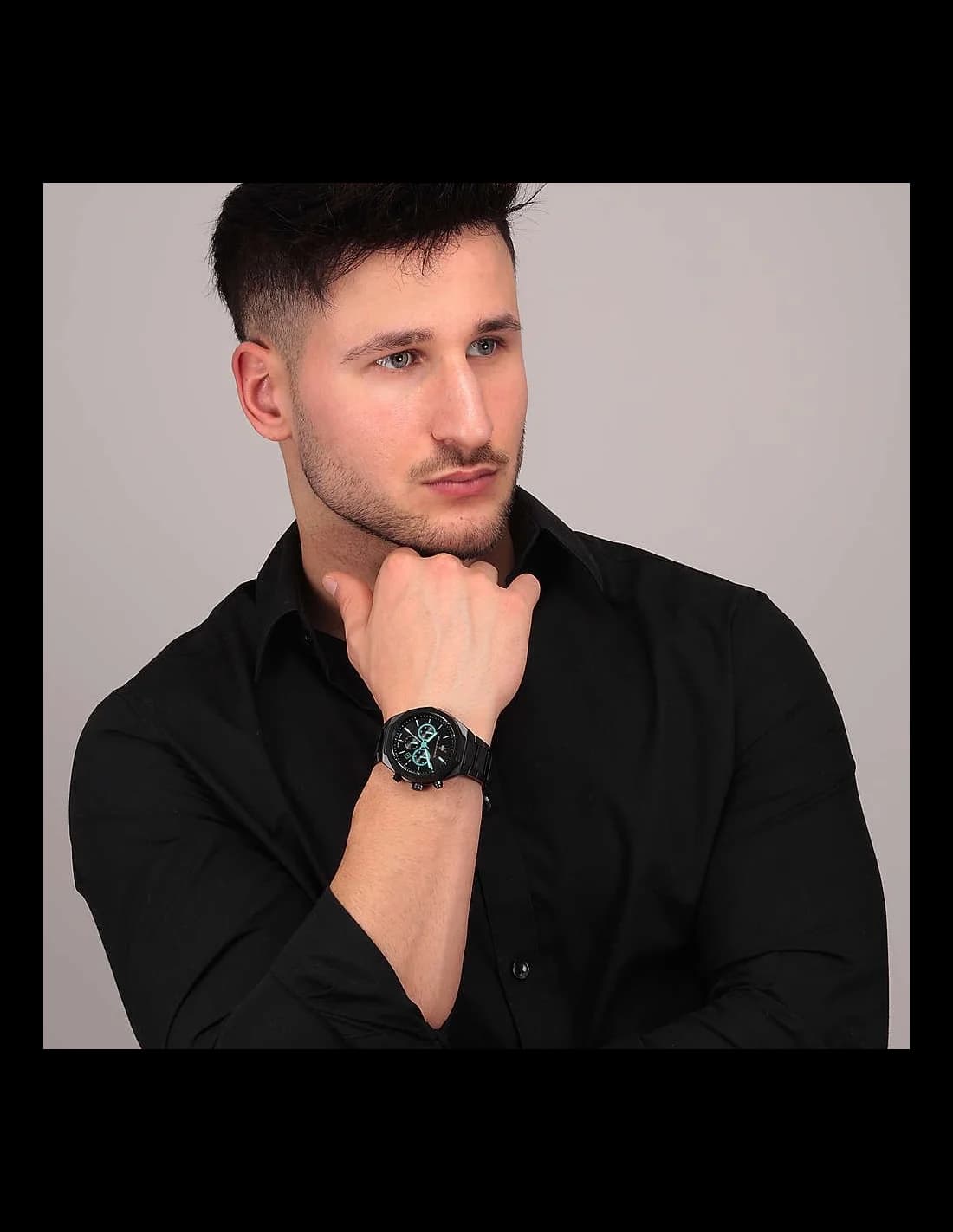 Montre Homme Maserati Stile Aqua Edition R8873644001 - Boîtier Acier Noir & Accents Turquoise vue 5