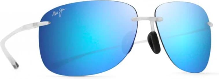 Lunettes de soleil Maui Jim Hikina transparentes MJ445-05CM - Monture rectangulaire unisexe vue 2