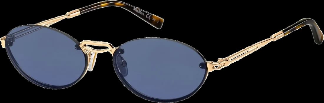 Lunettes de soleil Max Mara MM Bridge II ovale - Monture métal pour femme vue 2