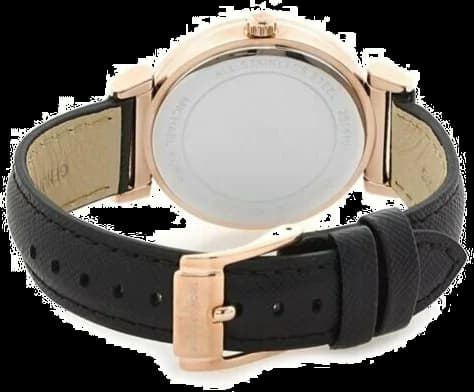 Lunette boîtier Michael Kors MK2376 en acier inoxydable 38 mm, lunette lisse polie et verre minéral résistant