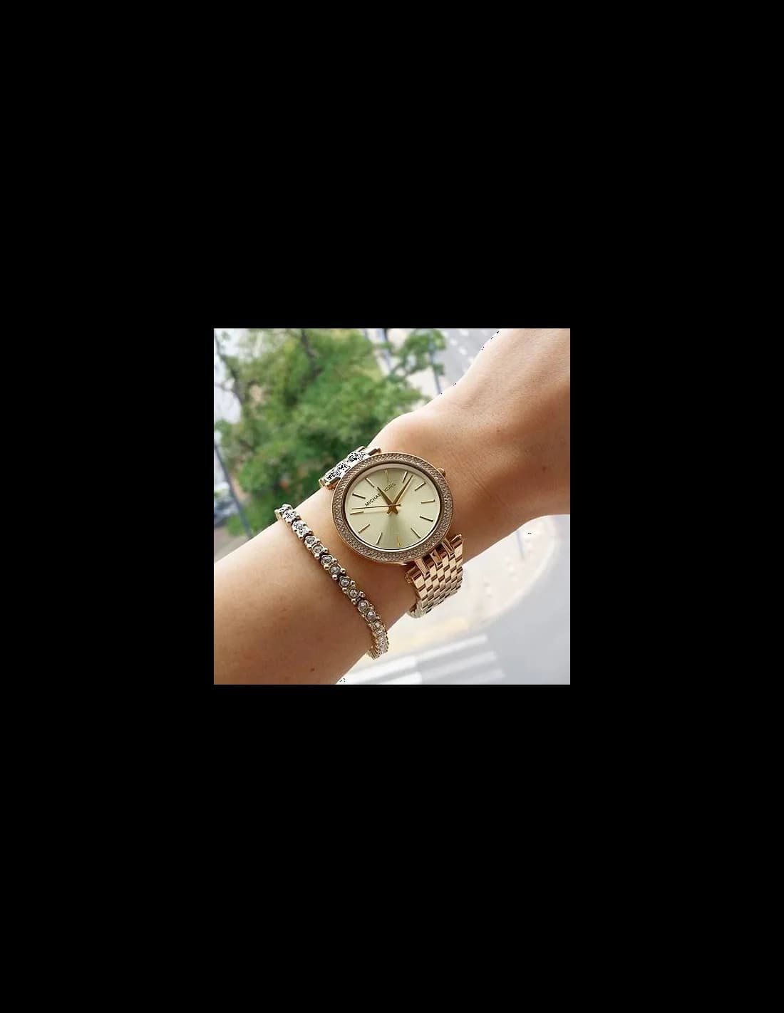 Montre Michael Kors Darci MK3191 pour Femme - Cadran et bracelet acier doré jaune 39mm vue 4