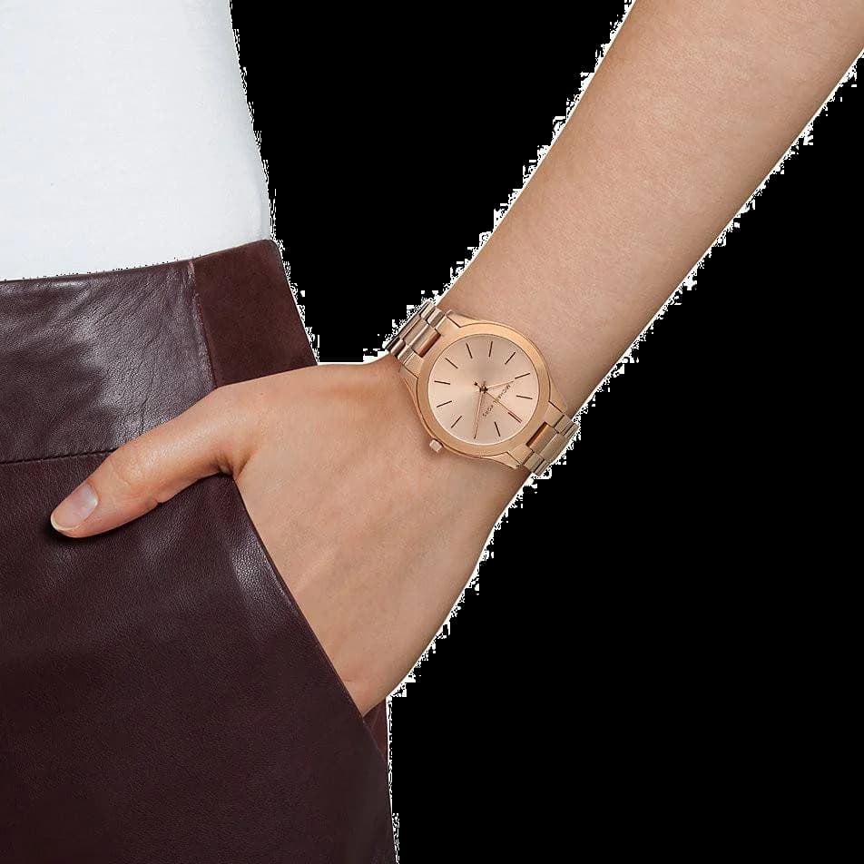 Montre Femme Michael Kors Runway MK3197 en Acier Or Rose vue 5