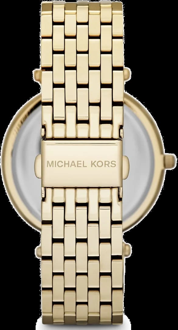 Attache bracelet Michael Kors MK3216 bracelet maille milanaise acier inoxydable doré, fermoir déployant ajustable sécurisé
