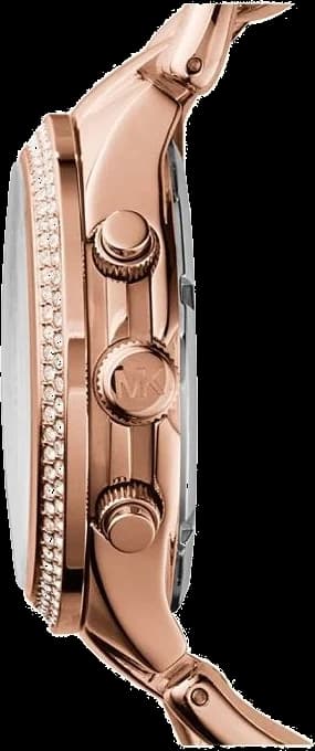 Attache bracelet Michael Kors MK3247 en acier or rose à gros maillons fermé par un fermoir déployant signé