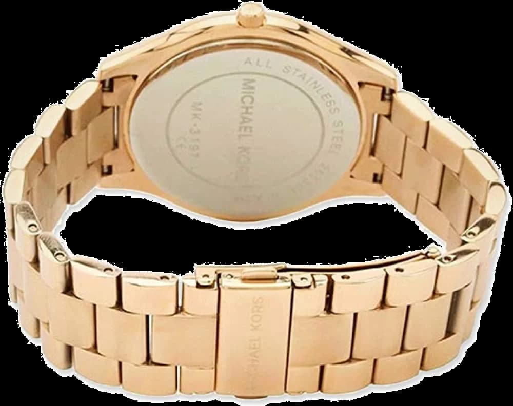 Montre Femme Michael Kors Parker MK3293 - Cadran violet, bracelet acier or rose vue 2