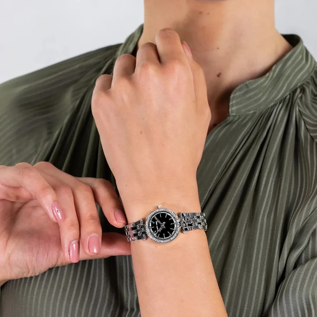 Montre Femme Michael Kors MK3294 Acier Argenté avec Bracelet Maille Milanaise vue 4