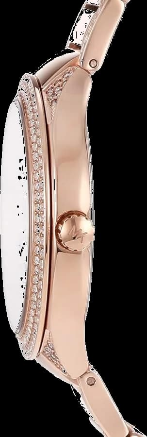 Attache bracelet Michael Kors MK3313 en acier inoxydable doré rose à maillons rectangulaires ajustables