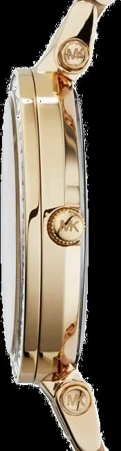 Attache bracelet Michael Kors MK3365 en acier doré à maillons polis avec fermoir déployant sécurisé