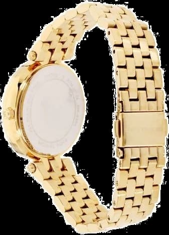 Lunette boîtier Michael Kors MK3365 en acier doré 40 mm avec lunette sertie de cristaux scintillants et verre minéral