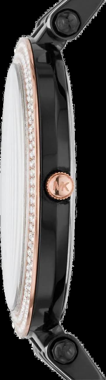 Montre Femme Michael Kors Darci MK3407 en Acier Noir et Or Rose vue 2