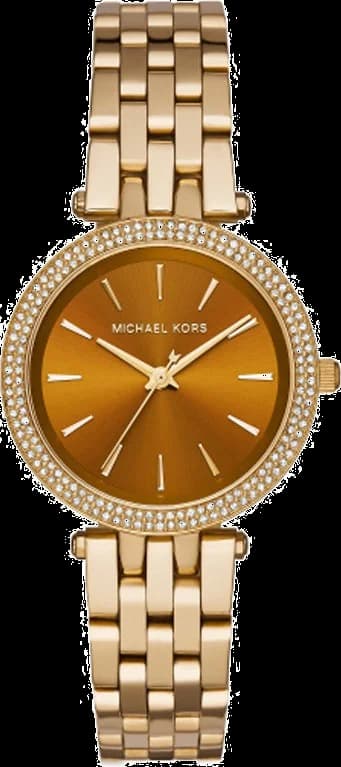 Montre Femme Michael Kors Darci MK3408 - Boîtier Acier Doré, Cadran Bronze, Bracelet Acier