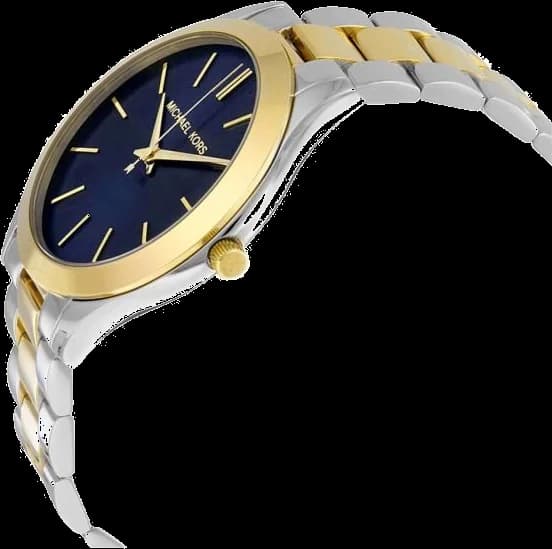 Visage cadran Michael Kors MK3479 mouvement quartz précis, date à 3h, aiguilles squelette dorées lumineux