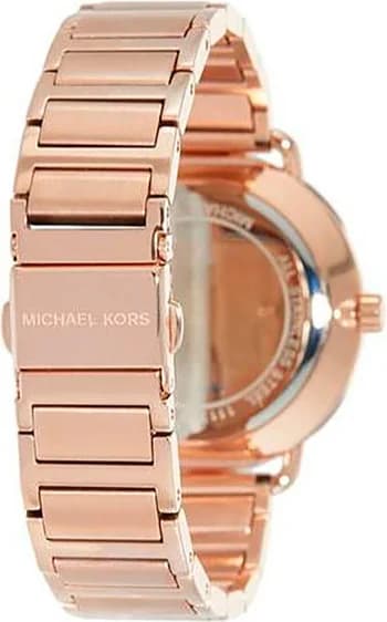 Visage cadran Michael Kors MK3795 avec index appliqués et guichet date à 3h, mouvement quartz précis