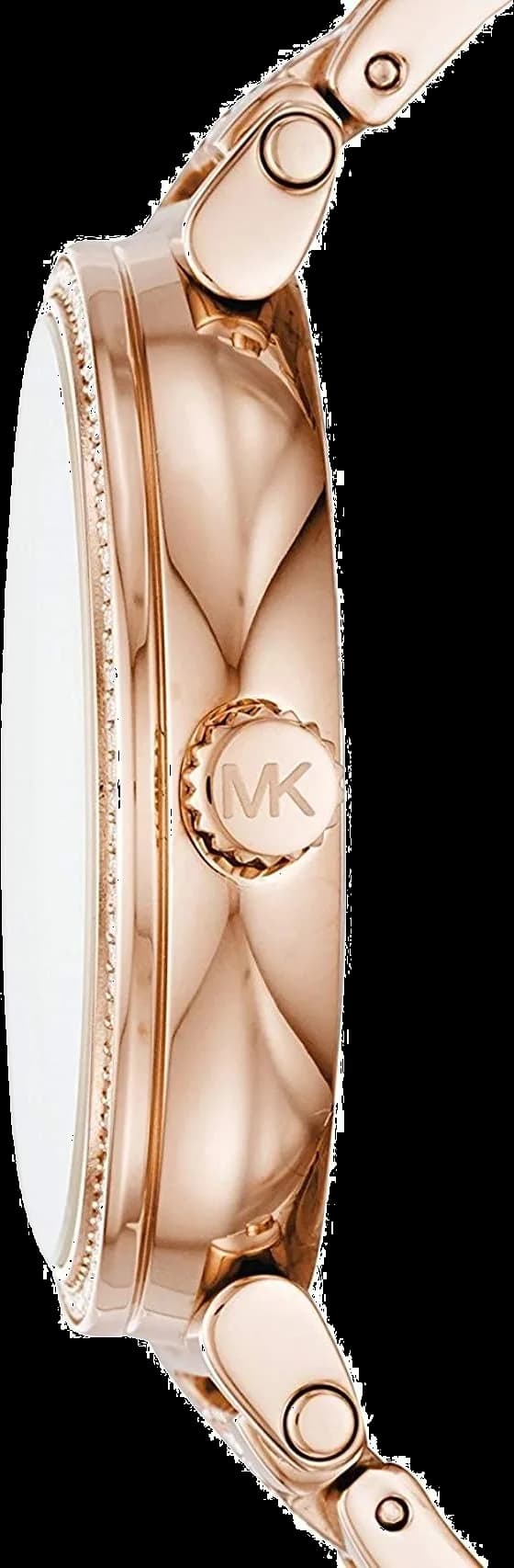 Visage cadran Michael Kors MK3882 orné d'index bâtons dorés et aiguilles luminescentes, date à 3h
