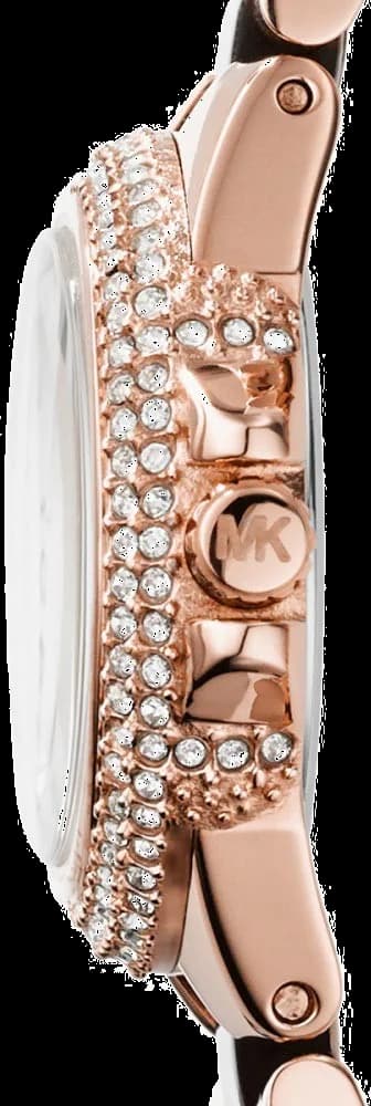 Montre Michael Kors MK4289 Femme en Acier Bicolore Marron et Or Rose vue 2