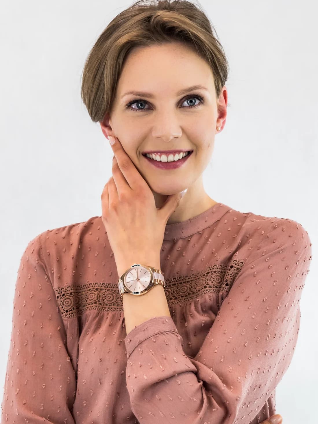 Montre Femme Michael Kors MK4294 en Acier Inoxydable Doré Rose vue 4