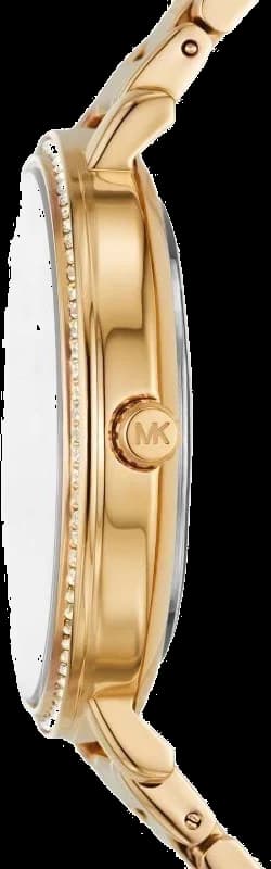 Attache bracelet Michael Kors MK4593 bracelet acier inoxydable doré, maillons polis, fermoir déployante double sécurité