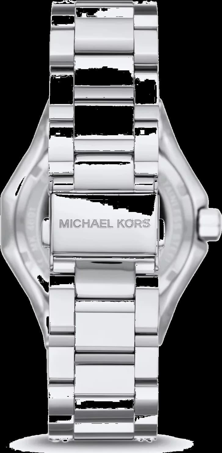 Visage cadran Michael Kors MK4691 affiche index bâtons dorés, aiguilles dorées et guichet date à 3h
