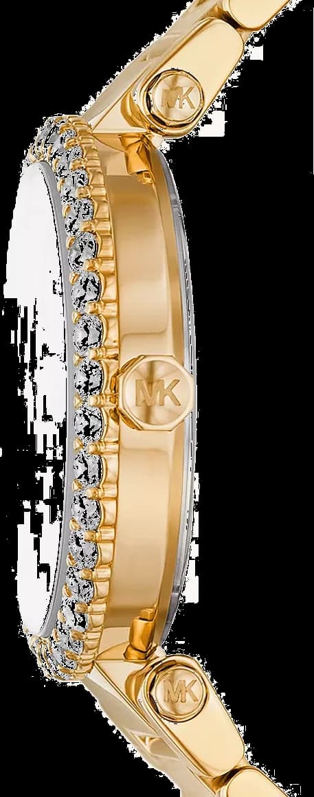 Attache bracelet Michael Kors MK4693 bracelet acier inoxydable doré, maillons déployants, fermoir déployant triple sécurité