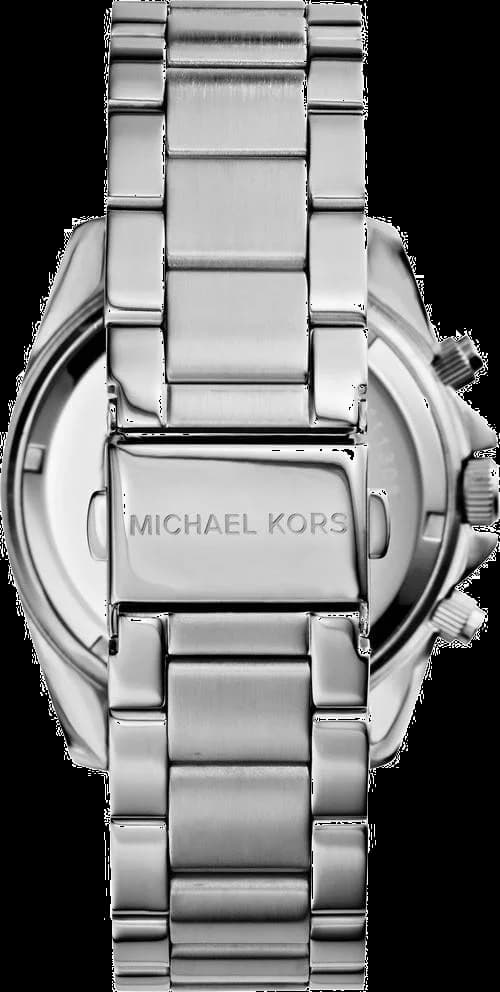 Attache bracelet Michael Kors MK5165 en acier inoxydable brossé et poli avec fermoir déployant à double pression, maillons ajustables