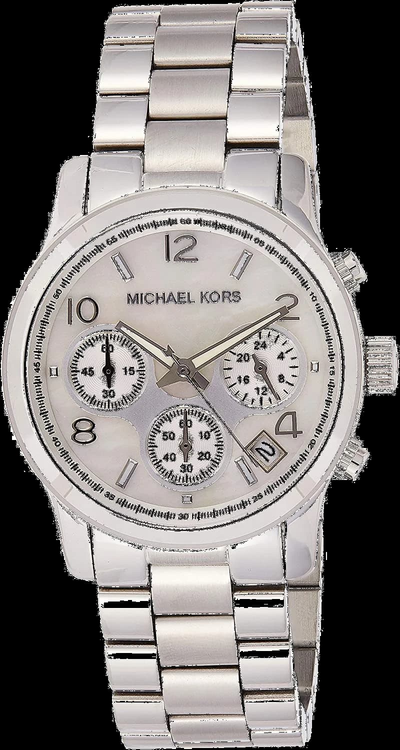 Lunette boîtier Michael Kors MK5304 en acier doré avec lunette lisse et verre minéral