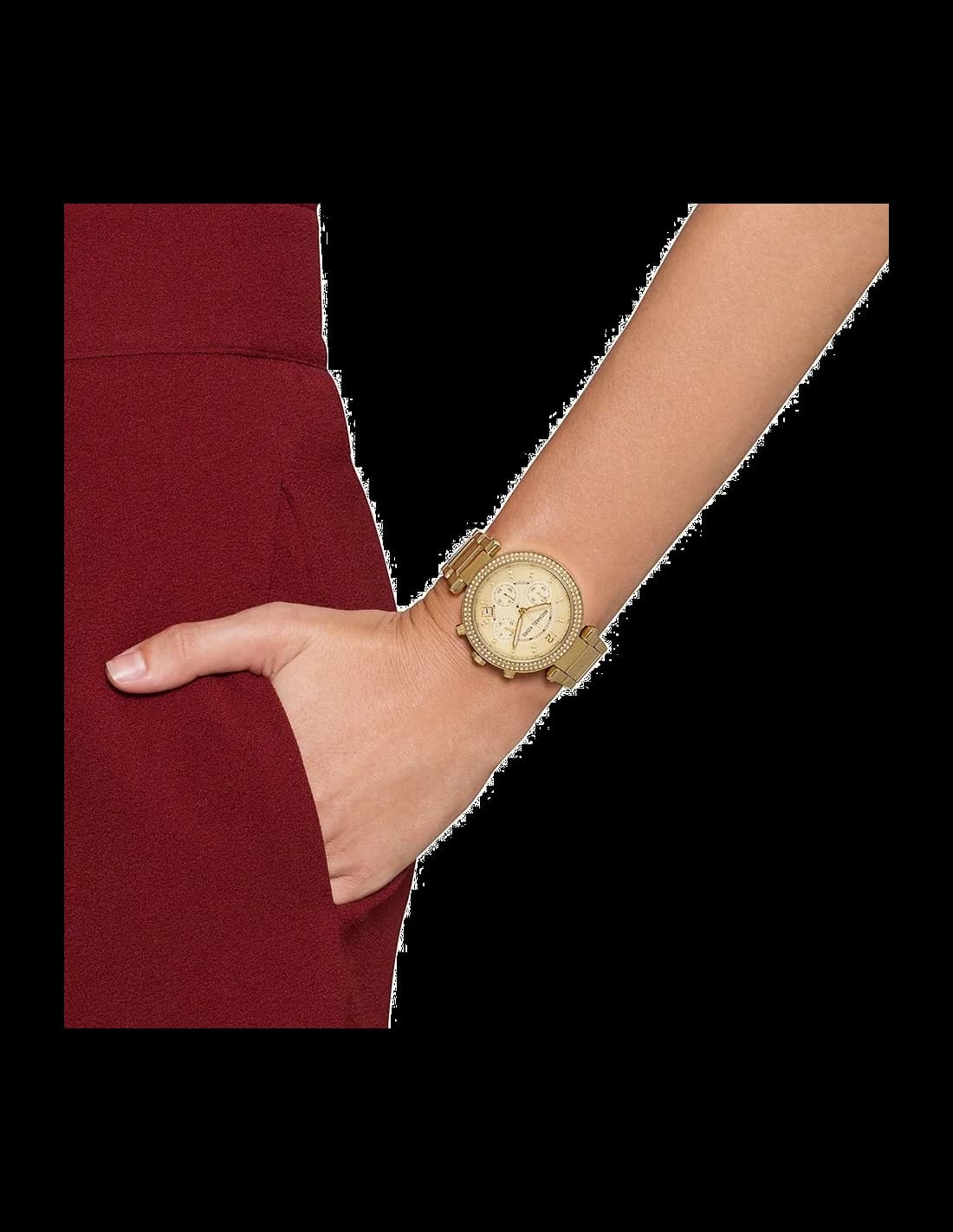 Montre Femme Michael Kors MK5354 Parker - Boîtier et Bracelet Acier Doré, Cadran à Cristaux Swarovski vue 4