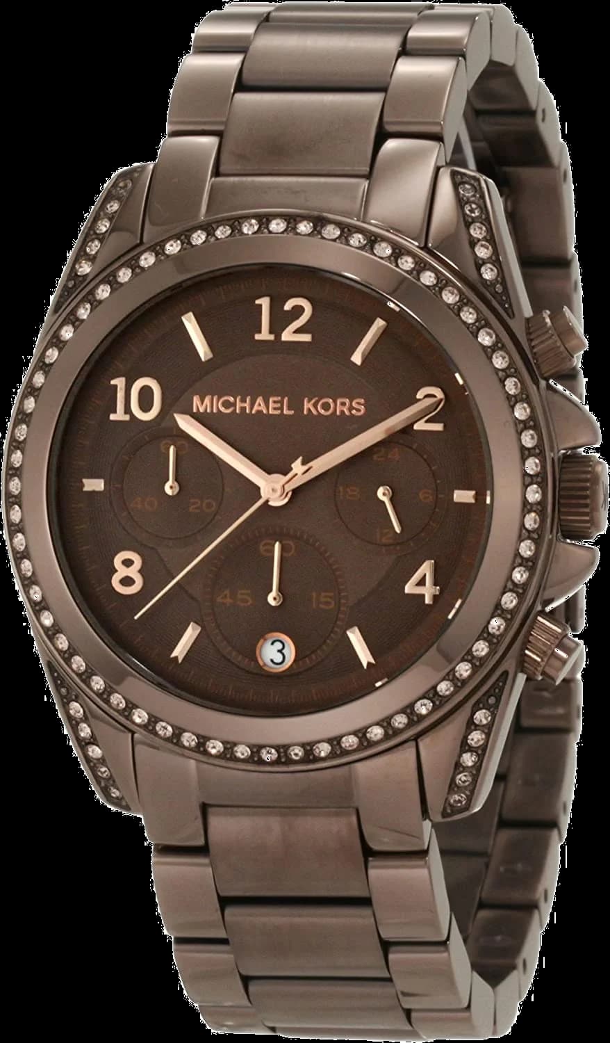 Montre Michael Kors Blair MK5493 Chronographe Femme, Cadran et Bracelet Marron Acier vue 2