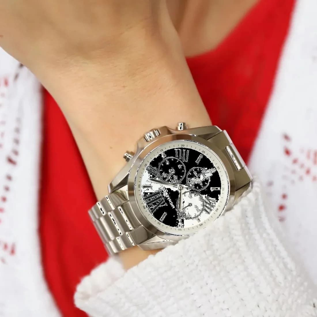 Montre Michael Kors Bradshaw MK5535 - Chronographe en acier argenté pour femme vue 4