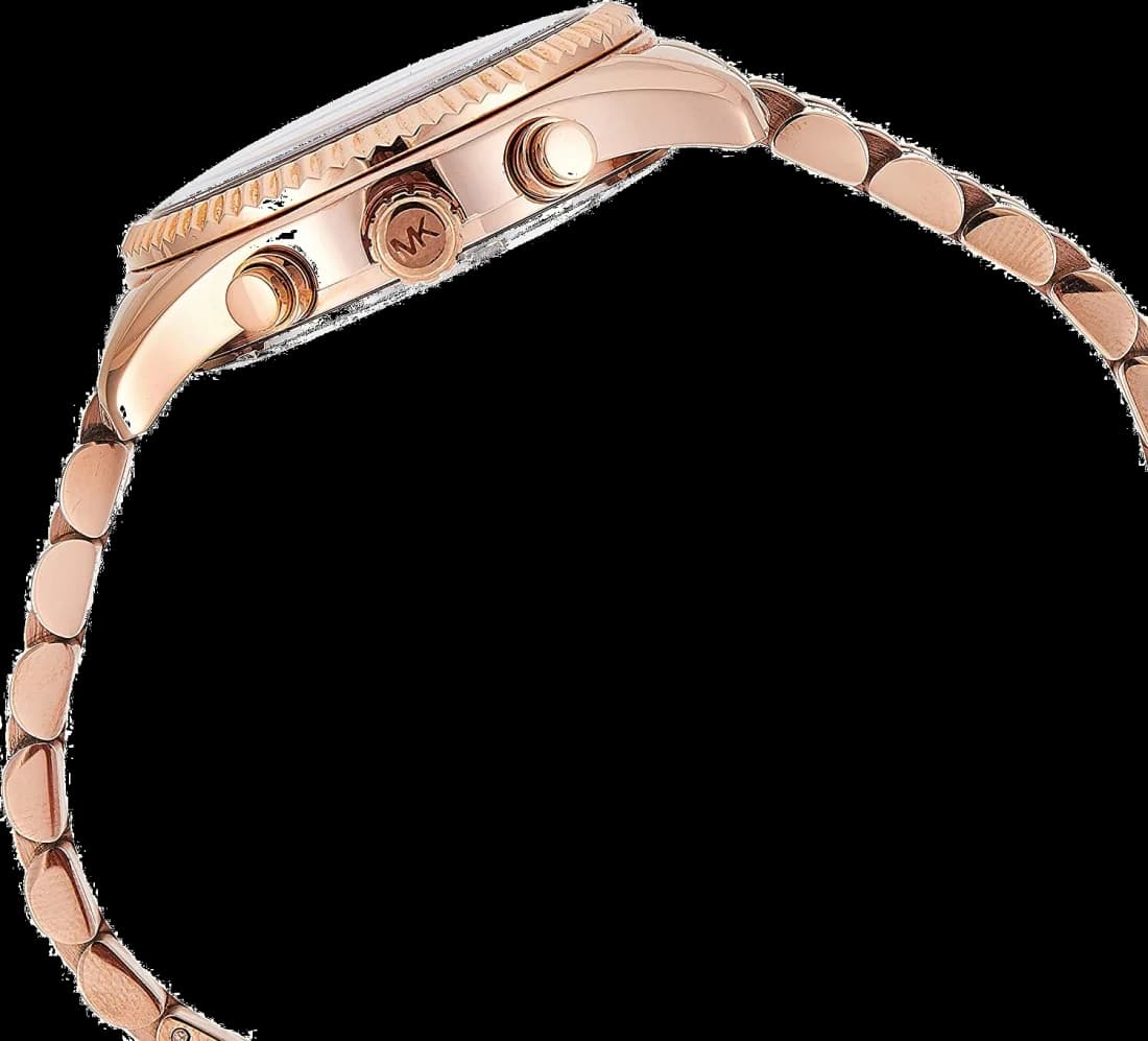 Montre Femme Michael Kors MK5569 Lexington Chronographe Acier PVD Or Rose vue 2