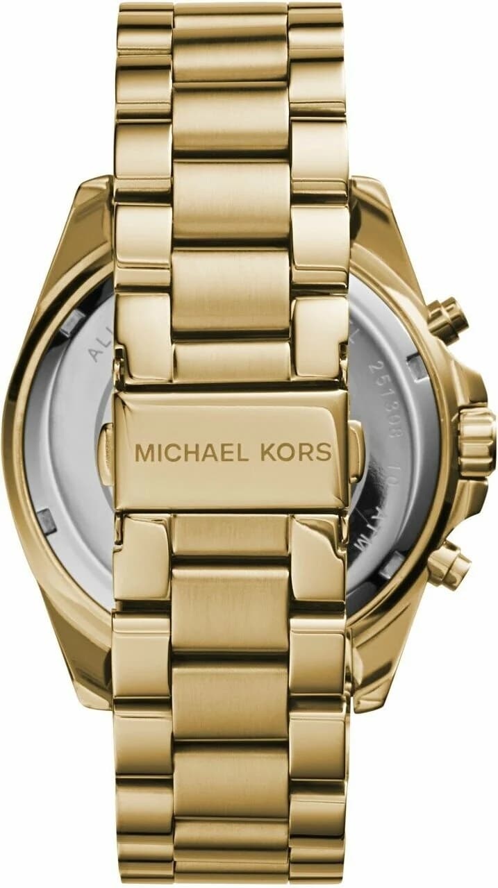 Montre Femme Michael Kors Bradshaw MK5605 - Chronographe Quartz en Acier Doré vue 3