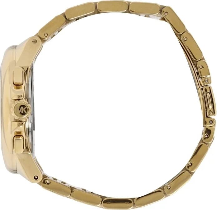 Attache bracelet Michael Kors MK5635 doté d'un bracelet acier inoxydable doré à maillons larges et fermoir déployant sécurisé