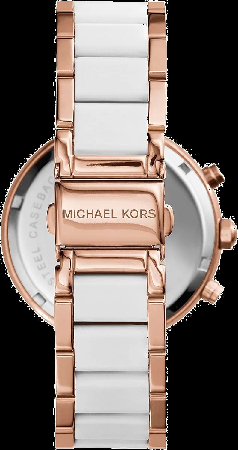 Montre Femme Michael Kors Parker MK5774 Cadran Blanc et Boîtier Or Rose vue 3