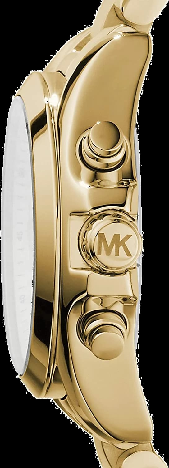 Attache bracelet Michael Kors MK5798 en acier inoxydable doré, maillons lisses et fermoir déployant
