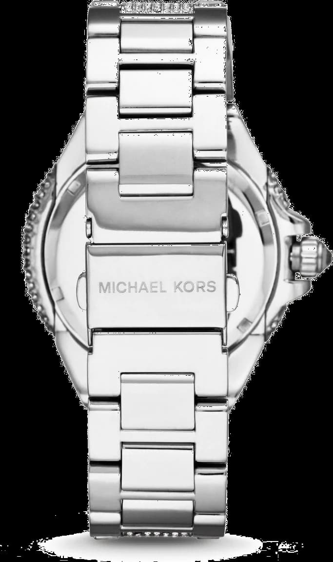 Attache bracelet Michael Kors MK5869 en acier inoxydable bicolore à maillons, fermoir déployant double sécurité