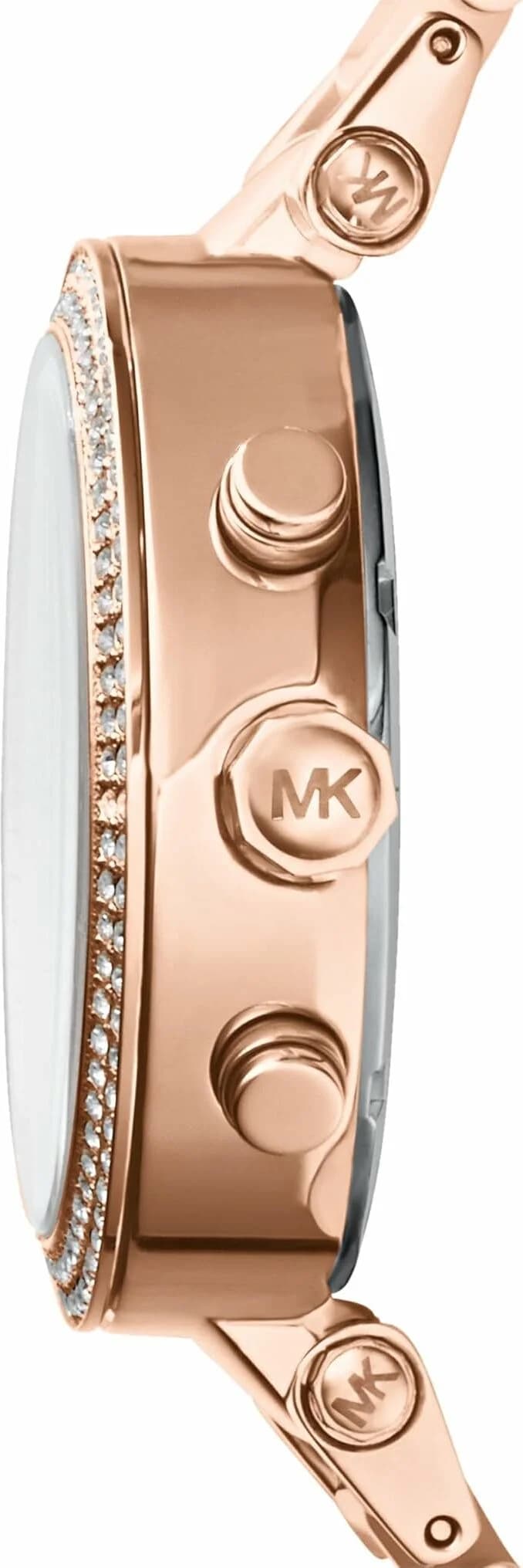 Montre Femme Michael Kors Parker MK5896 - Cadran et bracelet or rose, acier et strass vue 2