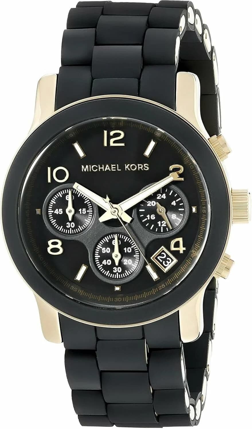 Visage cadran Michael Kors MK5929 avec index bâtons appliqués et guichet date à 3 heures