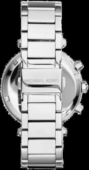 Lunette boîtier Michael Kors MK6105 tonneau en acier inoxydable 38 mm, lunette lisse bicolore, verre minéral bombé