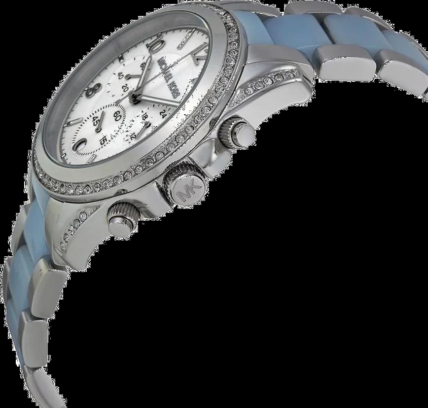 Visage cadran Michael Kors MK6137 affichant aiguilles dorées et date à 3 heures