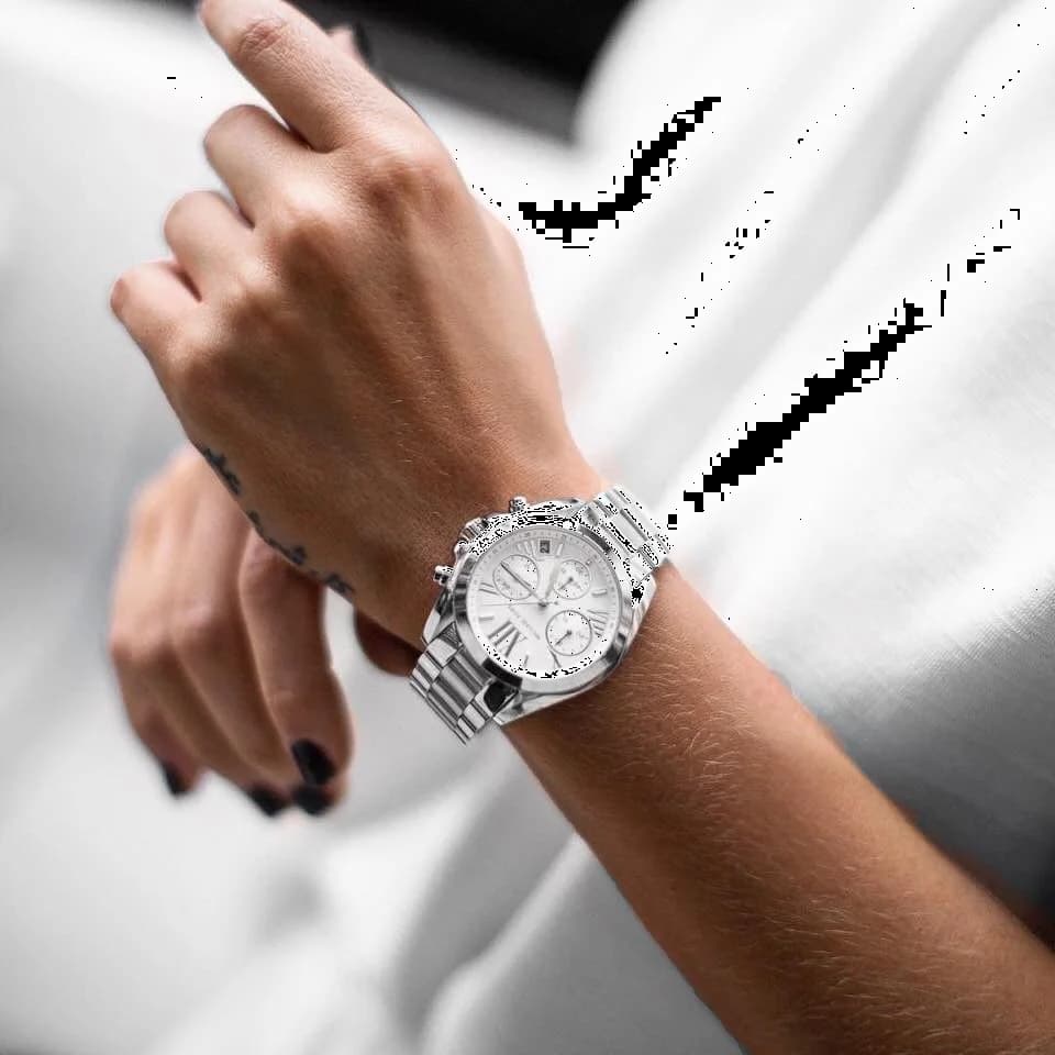 Montre Femme Michael Kors Bradshaw MK6174 Chronographe Acier Argenté vue 4