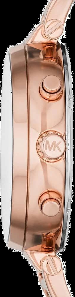 Visage cadran Michael Kors MK6226 avec index appliqués et aiguilles dorées, affichage date à 3h